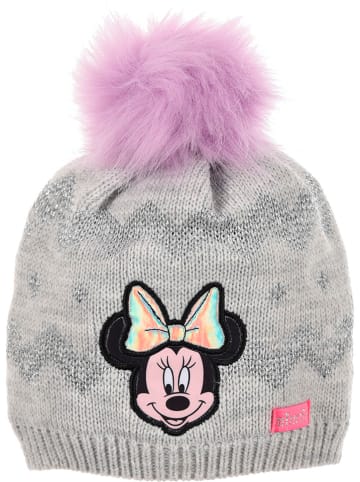 Disney Minnie Mouse Muts met pompon "Minnie" grijs