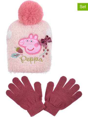 Peppa Pig 3tlg. Winteraccessoires-Set "Peppa Pig" in Rosa