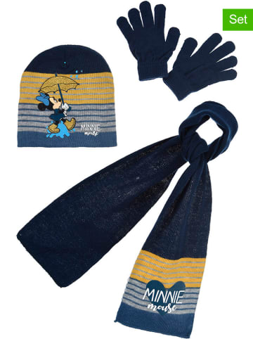 Disney Minnie Mouse 3tlg. Winteraccessoires-Set "Minnie" in Dunkelblau
