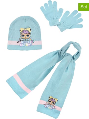 L.O.L. Surprise 3tlg. Winteraccessoires-Set "LOL Surprise" in Hellblau