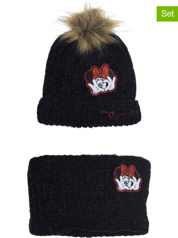 Disney Minnie Mouse 2tlg. Winteraccessoires-Set "Minnie" in Schwarz
