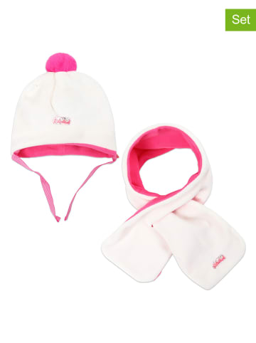 Billieblush 2-delige set: muts en sjaal wit/roze
