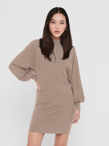 ONLY Strickkleid in Hellbraun