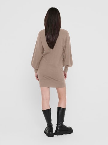 ONLY Strickkleid in Hellbraun
