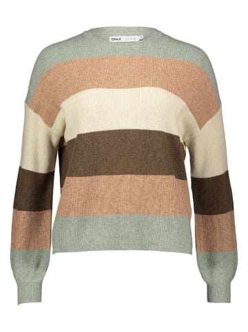 ONLY Trui camel/mintgroen