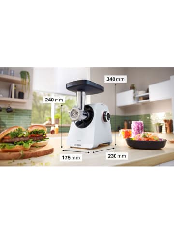 Bosch Kleingeräte Fleischwolf "MultiPower Series 4" in Weiß - 1.900 W