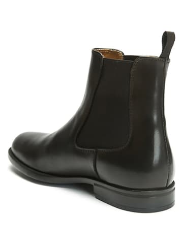 British Passport Leder-Chelsea-Boots in Braun