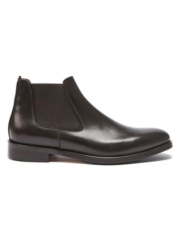 British Passport Leder-Chelsea-Boots in Braun