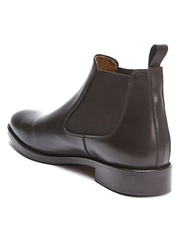 British Passport Leder-Chelsea-Boots in Braun