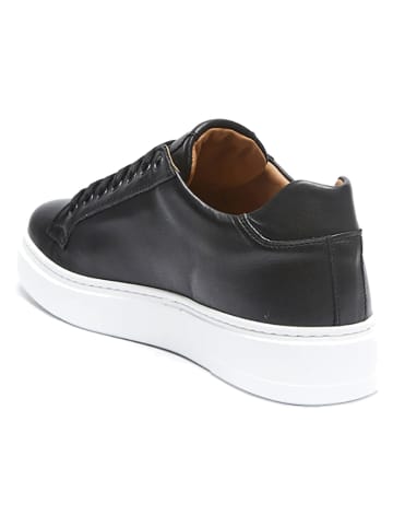 British Passport Leder-Sneakers in Schwarz
