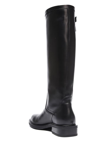 British Passport Leder-Stiefel in Schwarz