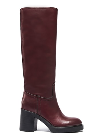 British Passport Leder-Stiefel in Bordeaux