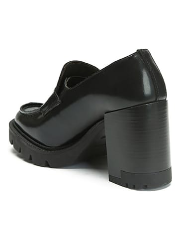 British Passport Leder-Mokassins in Schwarz