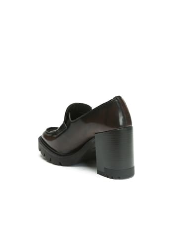 British Passport Leren mocassins bordeaux