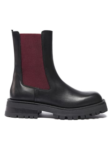 British Passport Leder-Boots in Schwarz