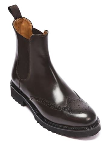 British Passport Leren chelseaboots bruin