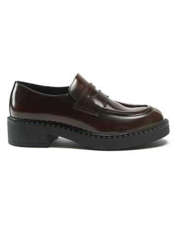 British Passport Leren mocassins bordeaux