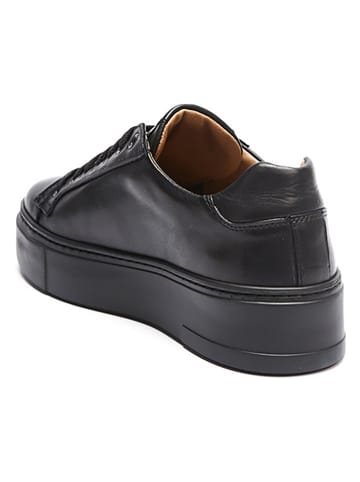 British Passport Leder-Sneakers in Schwarz