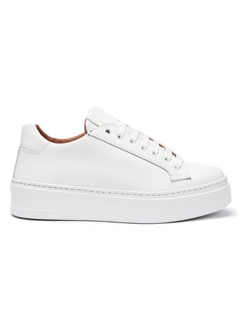British Passport Leder-Sneakers in Weiß