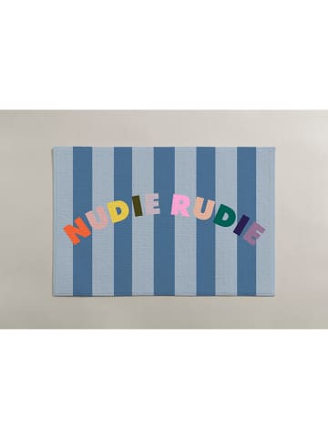 The Wild Hug Badmat "Nudie" blauw/lichtblauw - (L)60 x (B)40 cm