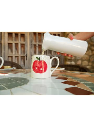 The Wild Hug Kop "Apple" wit/rood - (H)9 cm