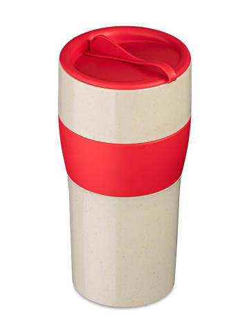 koziol Thermobecher "Aroma To Go XL" in Creme/ Rot - 700 ml