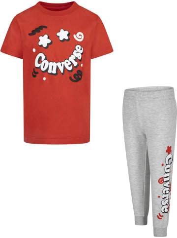 Converse 2tlg. Outfit in Rot/ Grau