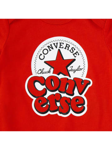 Converse 3er-Set: Bodys in Grau/ Weiß/ Rot