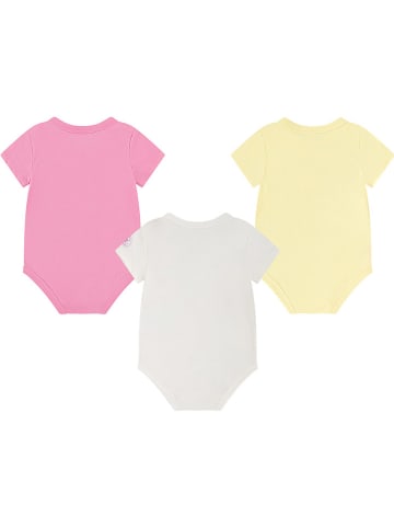 Converse 3er-Set: Bodys in Rosa/ Creme/ Gelb
