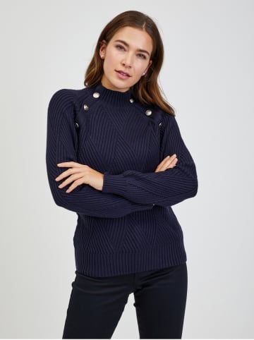 orsay Sweter w kolorze granatowym