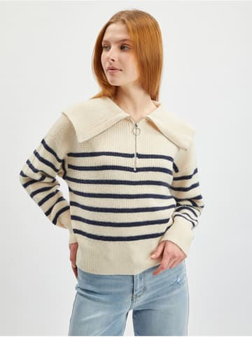 orsay Pullover in Creme/ Schwarz