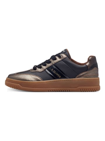 s.Oliver Sneakers zwart/goudkleurig