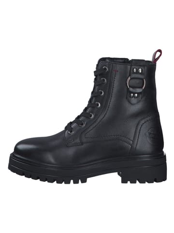 s.Oliver Leder-Boots in Schwarz