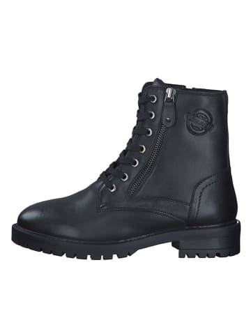 s.Oliver Leder-Boots in Schwarz