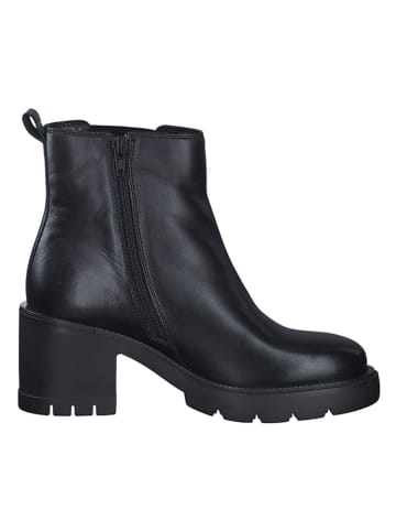 s.Oliver Leder-Boots in Schwarz