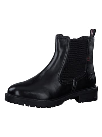 s.Oliver Leder-Boots in Schwarz