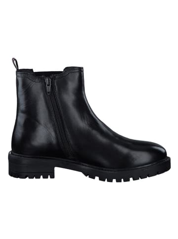 s.Oliver Leder-Boots in Schwarz
