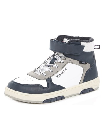 s.Oliver Sneakers in Weiß/ Dunkelblau/ Grau