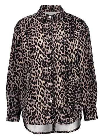 ONLY Hemd in Schwarz/ Beige
