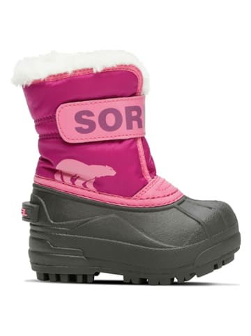 Sorel Winterlaarzen "Snow Commander" roze/antraciet