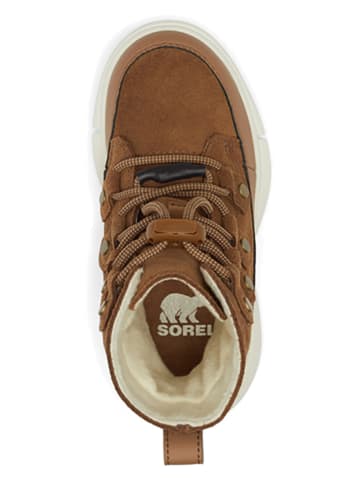Sorel Leder-Winterstiefel "Explorer Lac" in Hellbraun