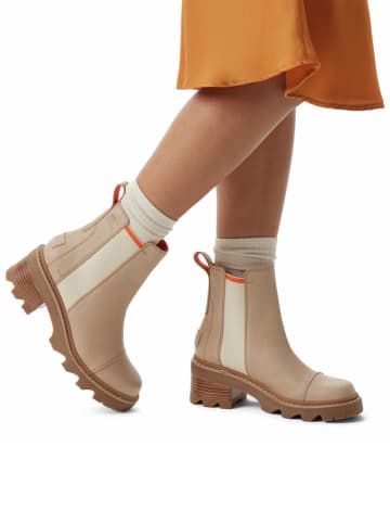 Sorel Leren chelseaboots "Joan Now" bruin