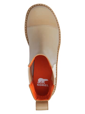 Sorel Leren chelseaboots "Joan Now" bruin