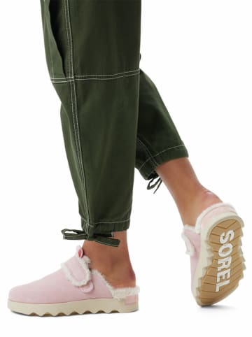 Sorel Leren clogs "Viibe" lichtroze