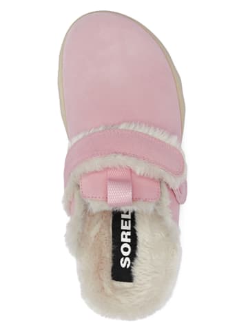 Sorel Leder-Clogs "Viibe" in Rosa