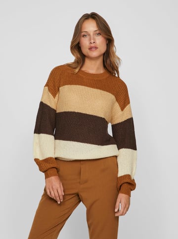 Vila Pullover "Rita" in Camel/ Braun/ Creme