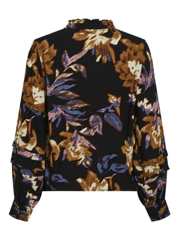 Vila Bluse "Jennie" in Schwarz/ Camel