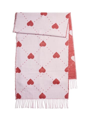 Pieces Sjaal rood/lichtroze