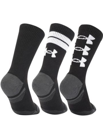 Under Armour Skarpety sportowe (3 pary) "Perf Tech" w kolorze czarnym