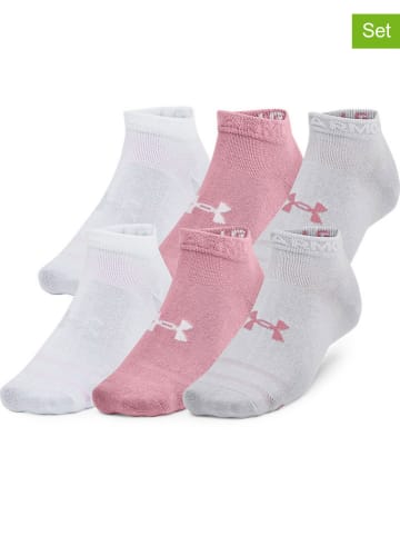 Under Armour Skarpety sportowe (6 par) "Essential" w kolorze jasnoróżowym, białym i szarym